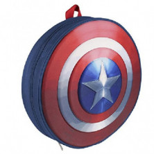 Imagen mochila forma 3d capitan america 32x40x14cm