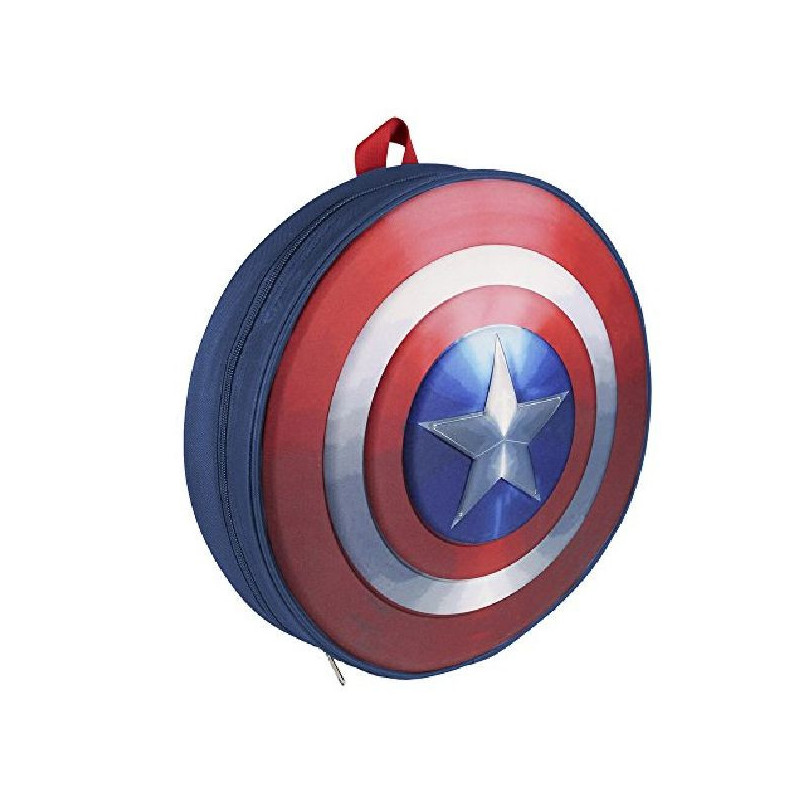 Imagen mochila forma 3d capitan america 32x40x14cm