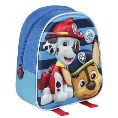 Imagen mochila 3d 28cm con aplicacion paw patrol