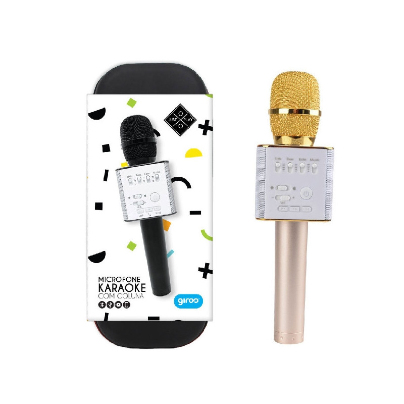 Imagen karaoke micro coluna bluetooth gold