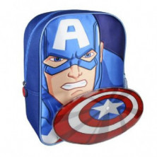 Imagen mochila infantil capitan america 31cm bt