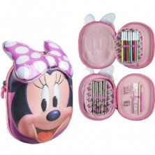 Imagen plumier triple 3d minnie