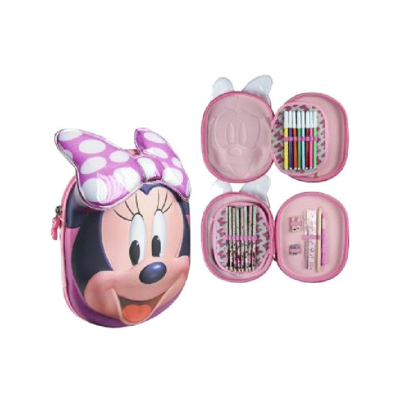 Imagen plumier triple 3d minnie