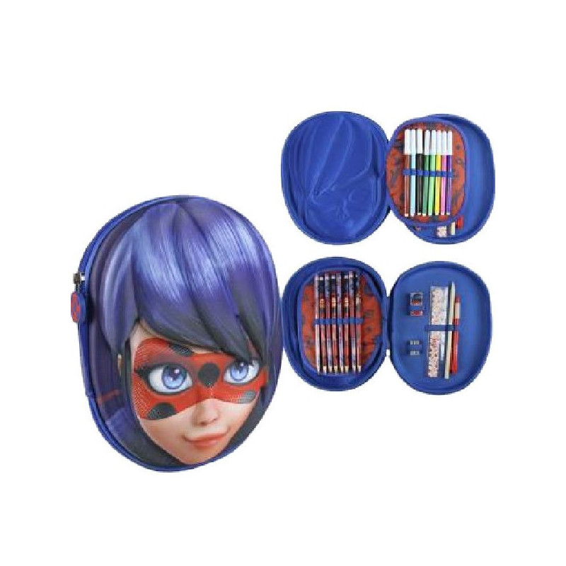 Imagen plumier triple 3d ladybug bts 2018
