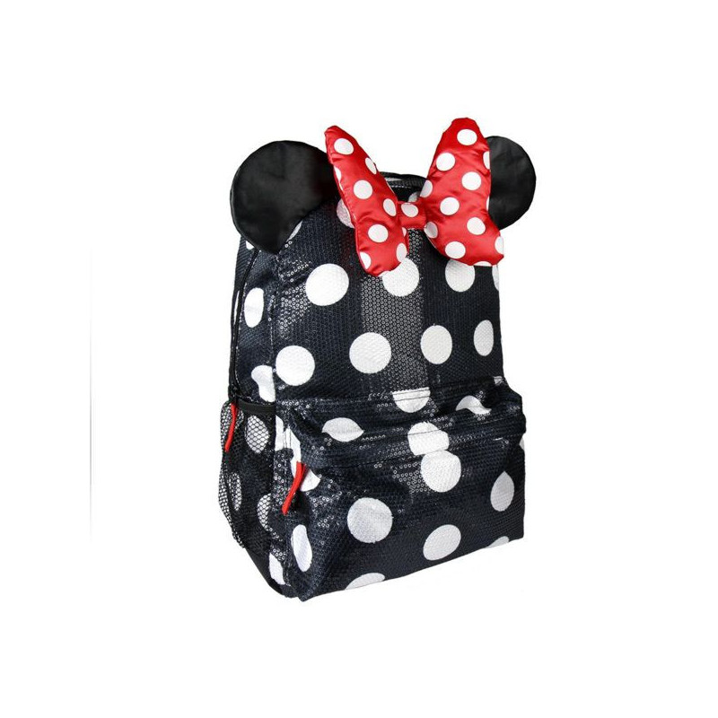 Imagen mochila escolar minnie mouse 30x42x12cm