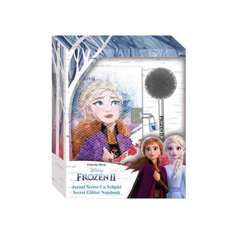 Imagen diario secreto y boli con pompon frozen 2