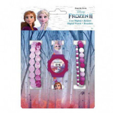 Imagen set reloj digital + pulseras frozen de elsa y anna