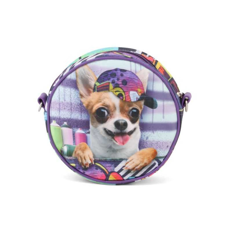 Imagen bolso redondo chihuahua krazymals 18cm