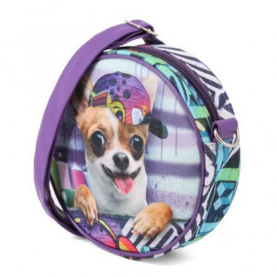 imagen 2 de bolso redondo chihuahua krazymals 18cm