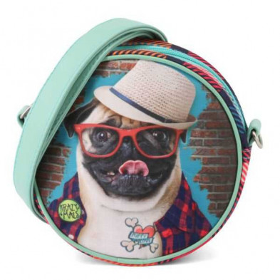 Imagen bolso redondo dash pug krazymals 18cm