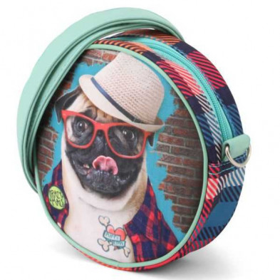 imagen 1 de bolso redondo dash pug krazymals 18cm