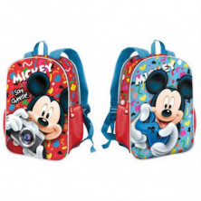 imagen 2 de mochila reversible mickey 32cm