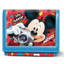 Imagen billetero velcro mickey mouse say cheese!