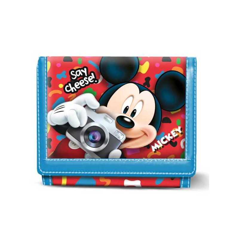 Imagen billetero velcro mickey mouse say cheese!