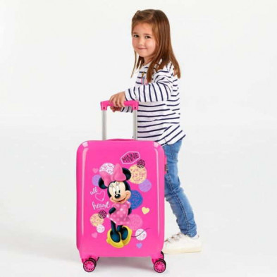 imagen 5 de maleta minnie mouse 55cm rosa disney