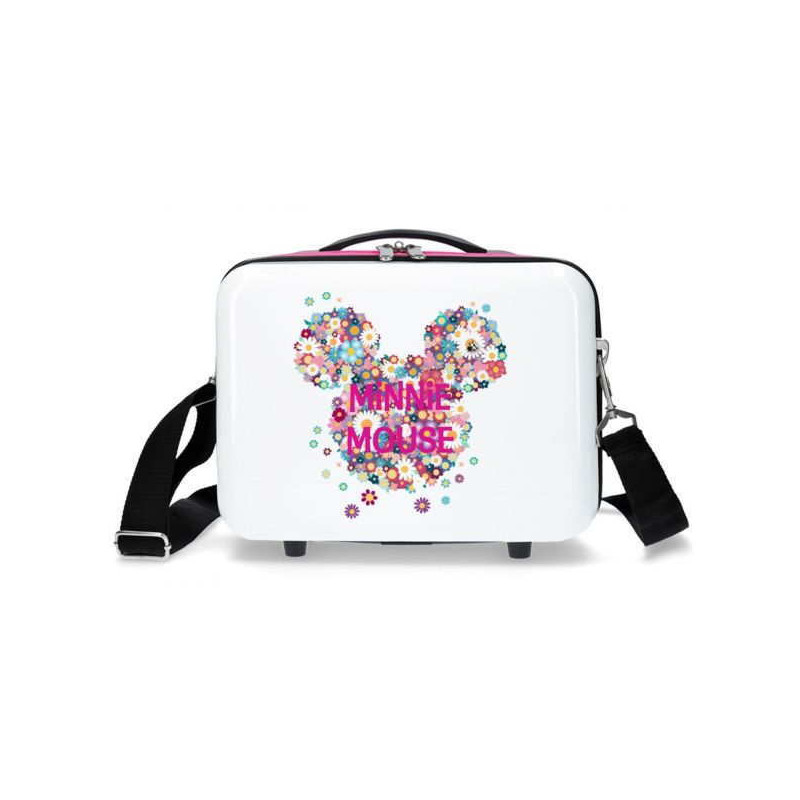 Imagen neceser minnie mouse rosa y blanco disney