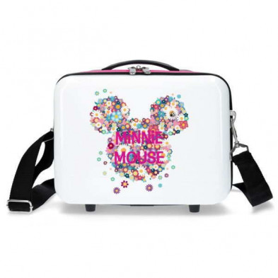 Imagen neceser minnie mouse rosa y blanco disney