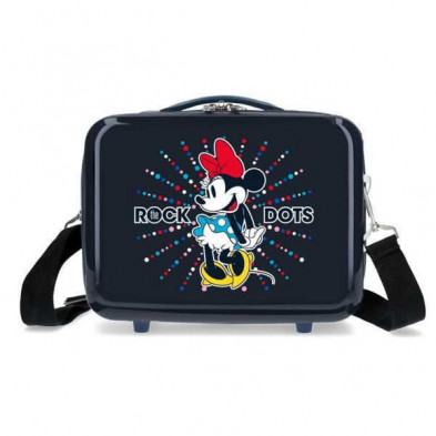 Imagen neceser minnie mouse azul rock dots disney