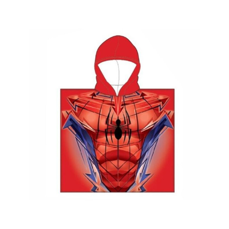 Imagen poncho playa niño spiderman 55x110cm