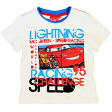 Imagen camiseta niño cars blanca