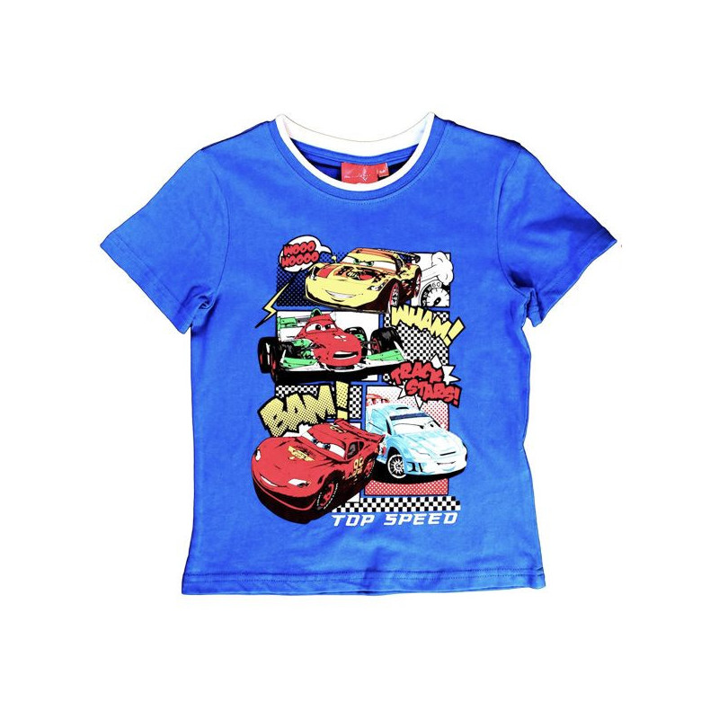 Imagen camiseta niño cars azul