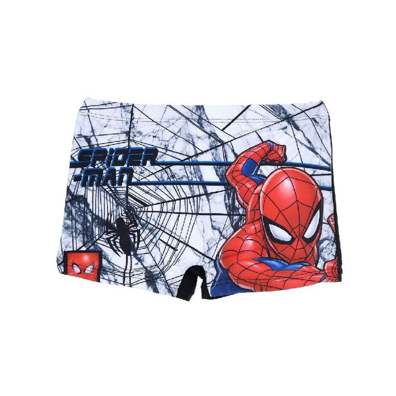 Imagen bañador boxer spiderman negro y blanco