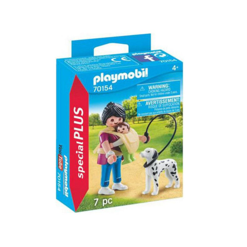 Imagen mamá con bebé y perro