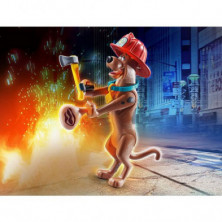 imagen 1 de scooby-doo! figura coleccionable bombero playmobil