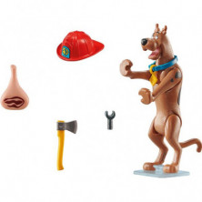 imagen 2 de scooby-doo! figura coleccionable bombero playmobil