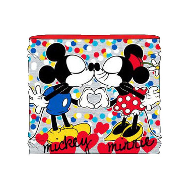 Imagen braga de cuello mickey y minnie beso