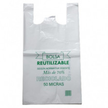 imagen 1 de bolsa de asa 60x70 blanca galga 200 recicl 70%