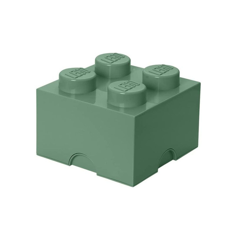 Imagen caja lego verde arena forma de bloque 18x25x25cm Imagen caja lego verde arena forma de bloque 18x25x25cm