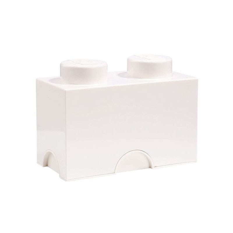 Imagen caja lego blanco forma de bloque 12.5x25x18cm