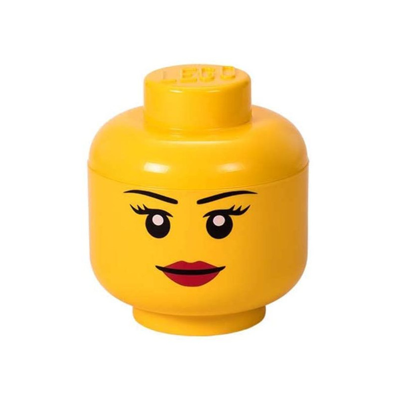 Imagen caja lego cabeza niña pequeña ø16x18.5cm