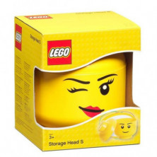 imagen 1 de caja lego cabeza niña guiño ø10.2x11.5cm mini