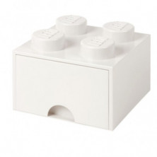 Imagen caja lego ladrillo blanco 25x25x18cm drawer 4