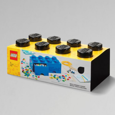 imagen 1 de caja lego ladrillo negro 50x25x18cm drawer 8