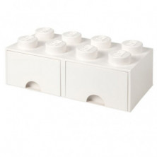 Imagen caja lego ladrillo blanco 50x25x18cm drawer 8