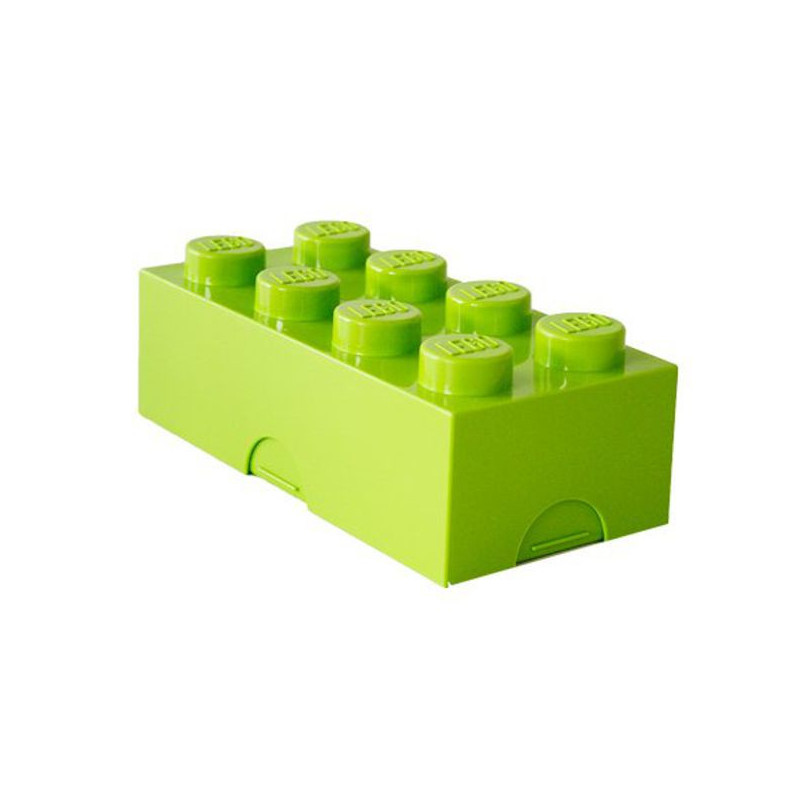 Imagen fiambrera lego verde lima 10x20x7.5cm lunch box 8