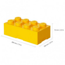 imagen 2 de fiambrera lego amarillo 10x20x7.5cm lunch box 8