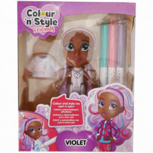 Imagen juego colour n style friends violet goliath