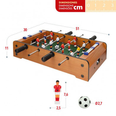 imagen 4 de futbolin de madera 51x30x11cm