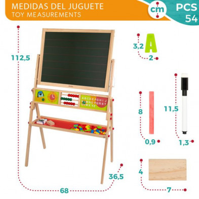 imagen 3 de pizarra 2 en 1 madera con accesorios