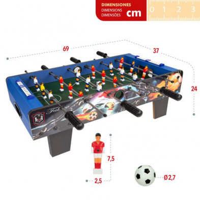 imagen 4 de futbolin madera 69x37x24 cm