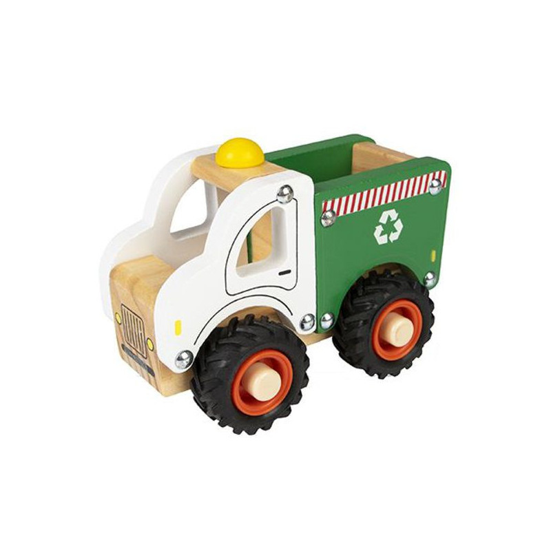 Imagen camion reciclaje madera 18cm Imagen camion reciclaje madera 18cm