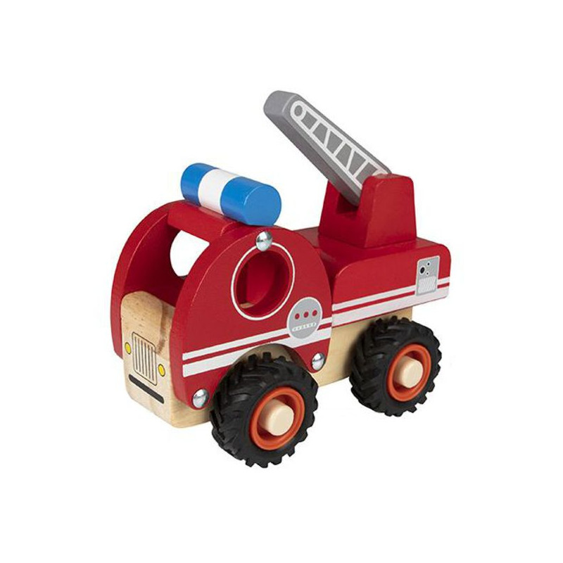 Imagen camion bomberos madera 18cm