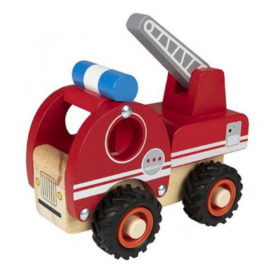 Imagen camion bomberos madera 18cm