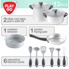 imagen 3 de set utensilios de cocina metal 12 piezas