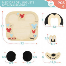 imagen 2 de puzzle madera mickey 22x20cm disney