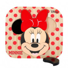 Imagen puzzle madera minnie 22x20cm disney